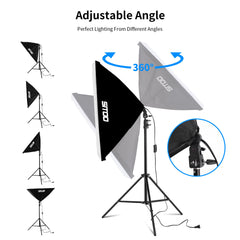 2×135W Softbox Lighting Kit Photography Continuous Soft Box Light Stand Studio