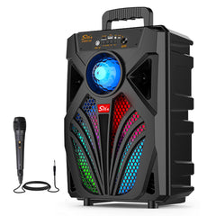Wireless Portable Bluetooth Speaker Heavy Bass Sound System Party Subwoofer +Mic