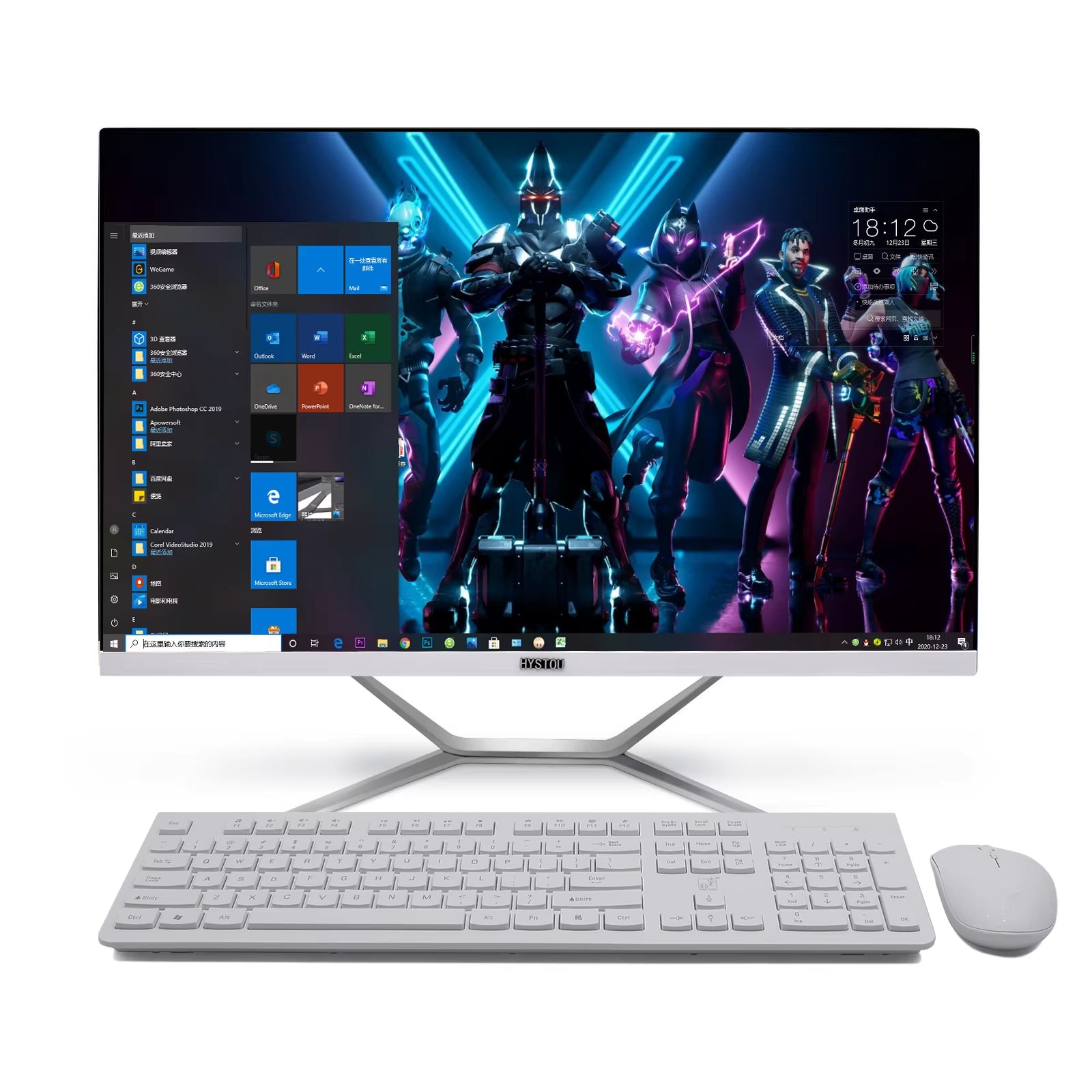 Intel 14 Cores I7 13700H Gaming PC White 27 Inch All in One Computer DDR4 with NVIDIA RTX3050 GDDR6 6G for PC Gamer