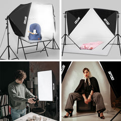 2×135W Softbox Lighting Kit Photography Continuous Soft Box Light Stand Studio