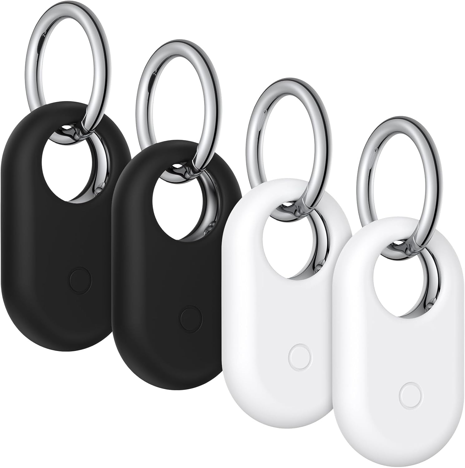 4 Pack Case Compatible with Galaxy Smarttag2 Holder, Soft Silicone Case with Keychain Anti-Lost Scratch Resistant Protective Cover Accessory for Samsung Galaxy Smart Tag2