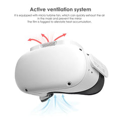 Cooling Fan for Oculus Quest 2 VR Headset Active Ventilation Air Circulation Breathable Facial Interface Pad Quest2 Accessories