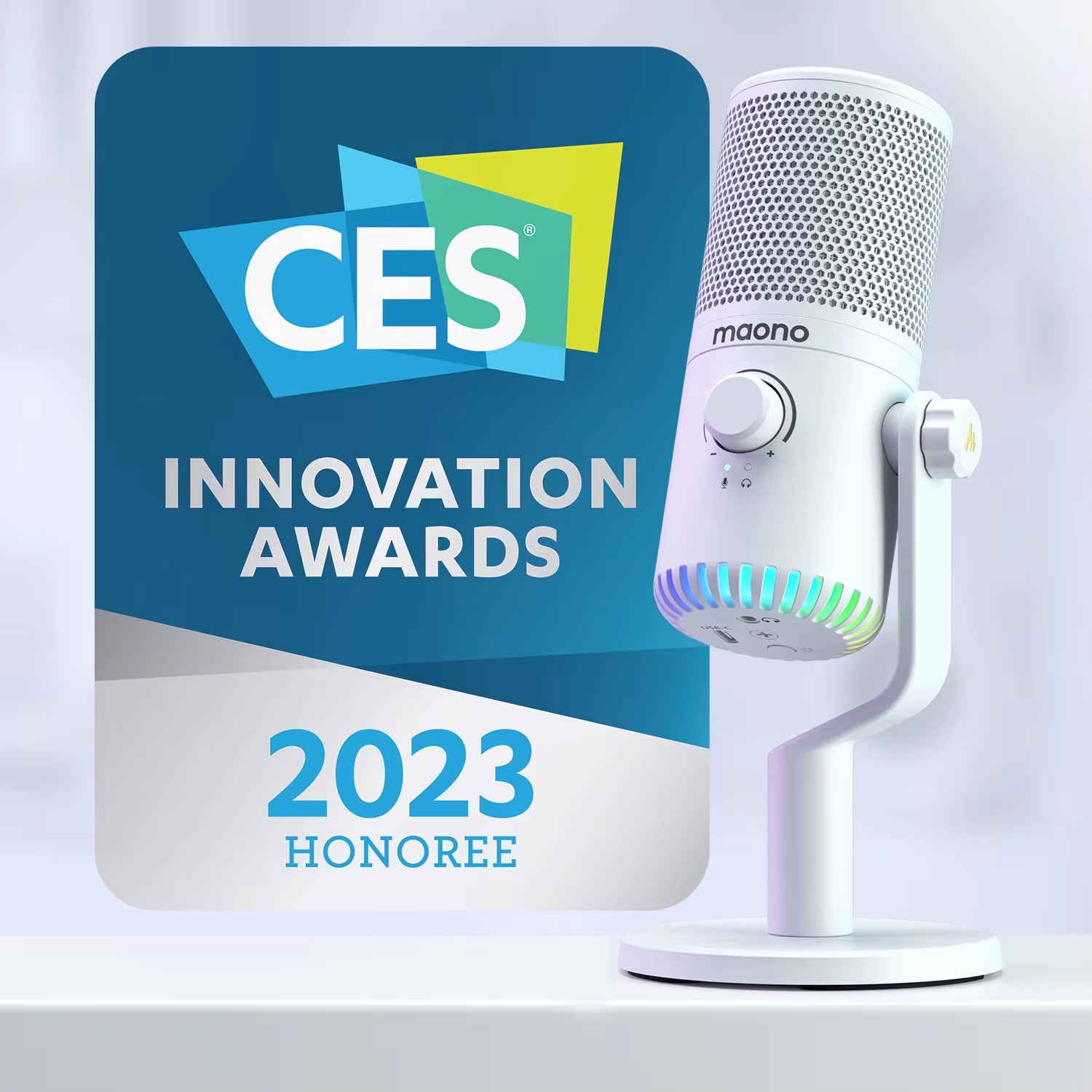 Maono DM30 RGB USB Microphone RGB Gaming Microphone Computer Mic USB Gaming Mic with Mic Gain and RGB Lighting for Pc,Phone