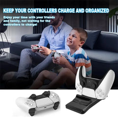 GAMINJA P51 Charger for PS5 Controller Station with Dual Charging Dock Fast Charging PS5 Wireless Controller Game Accessories