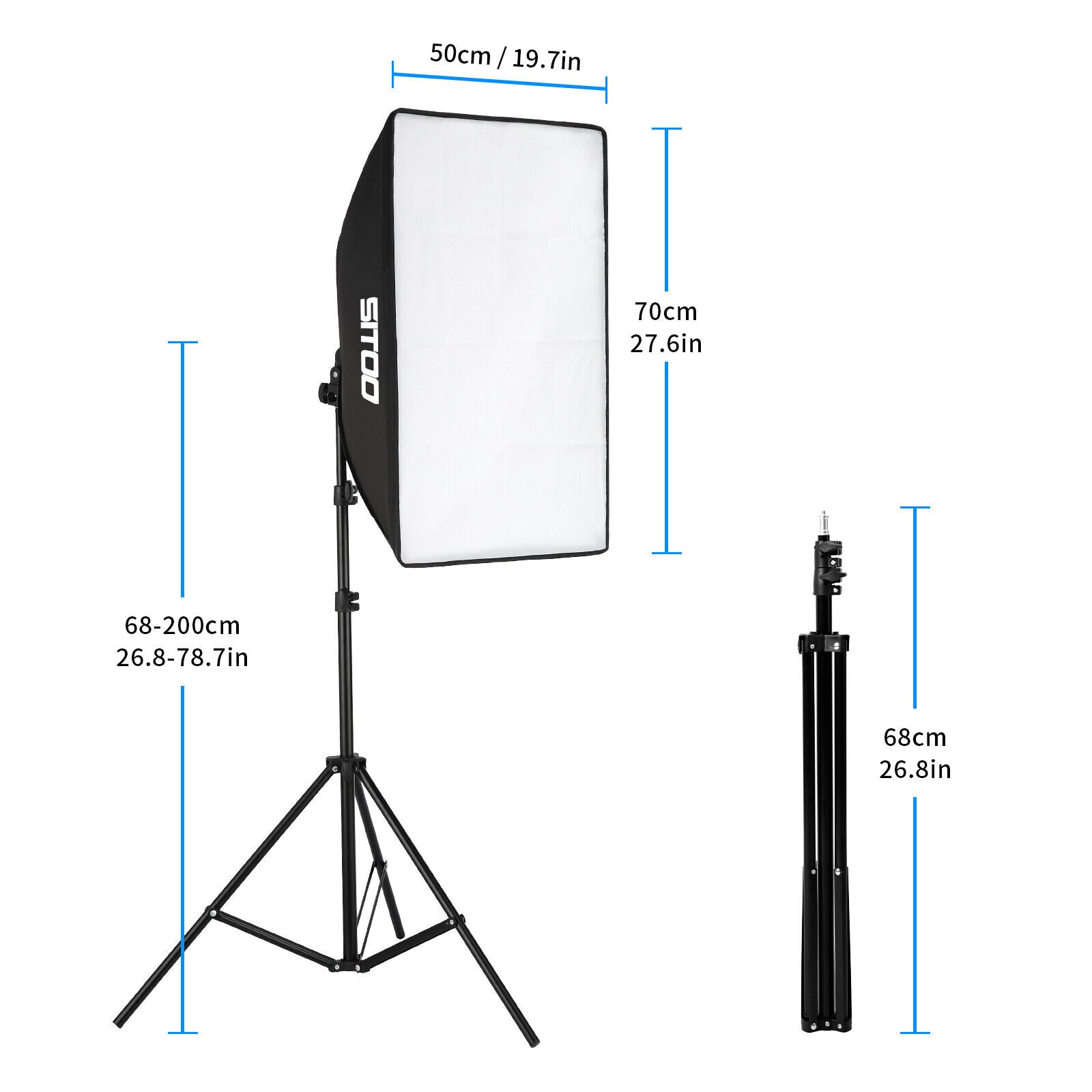 2×135W Softbox Lighting Kit Photography Continuous Soft Box Light Stand Studio