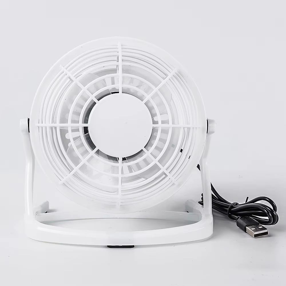 Strong Wind USB Silent Fan Desk Cooler for Laptop Notebook Desktop PC Ofiice Summer Cooling Fans 4 Blade Rotatable USB Mini Fan