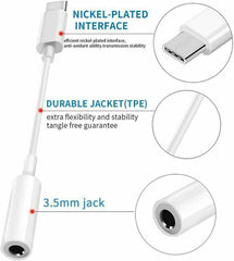 SAMSUNG GALAXY USB Type C to 3.5Mm AUX Audio Headphone Jack Adapter Huawei UK