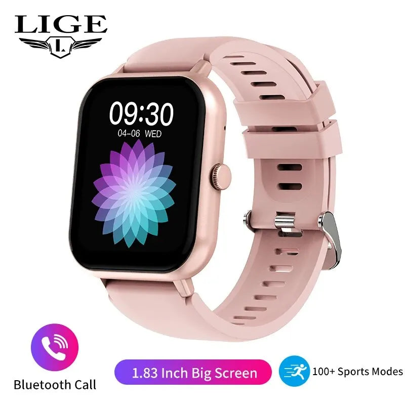 LIGE 2024 Bluetooth Call Smart Watch Men Women Full Touch Screen Sports Fitness Watch Man Smart Watches Women Smartwatch