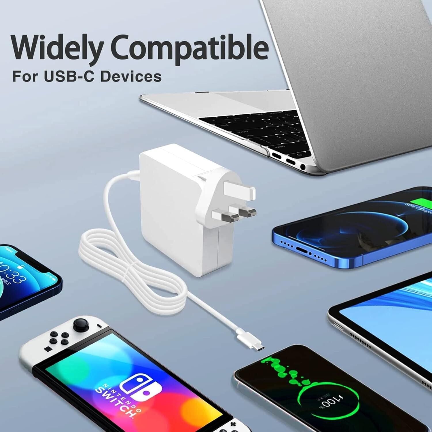 65W USB C Type C Adapter Charger for Macbook Pro A1708 2016 2017 2018 2019 2020