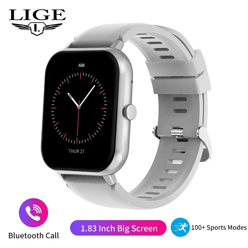 LIGE 2024 Bluetooth Call Smart Watch Men Women Full Touch Screen Sports Fitness Watch Man Smart Watches Women Smartwatch