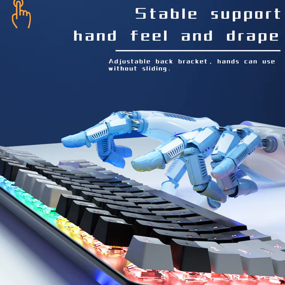 SKYLION H87 Wired Mechanical Keyboard 10 Kinds of Colorful Lighting Gaming and Office for Microsoft Windows and Apple IOS System