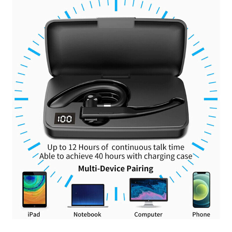 Bluetooth 5.1 Wireless Headphones Earphone Headset for Business Office Driving