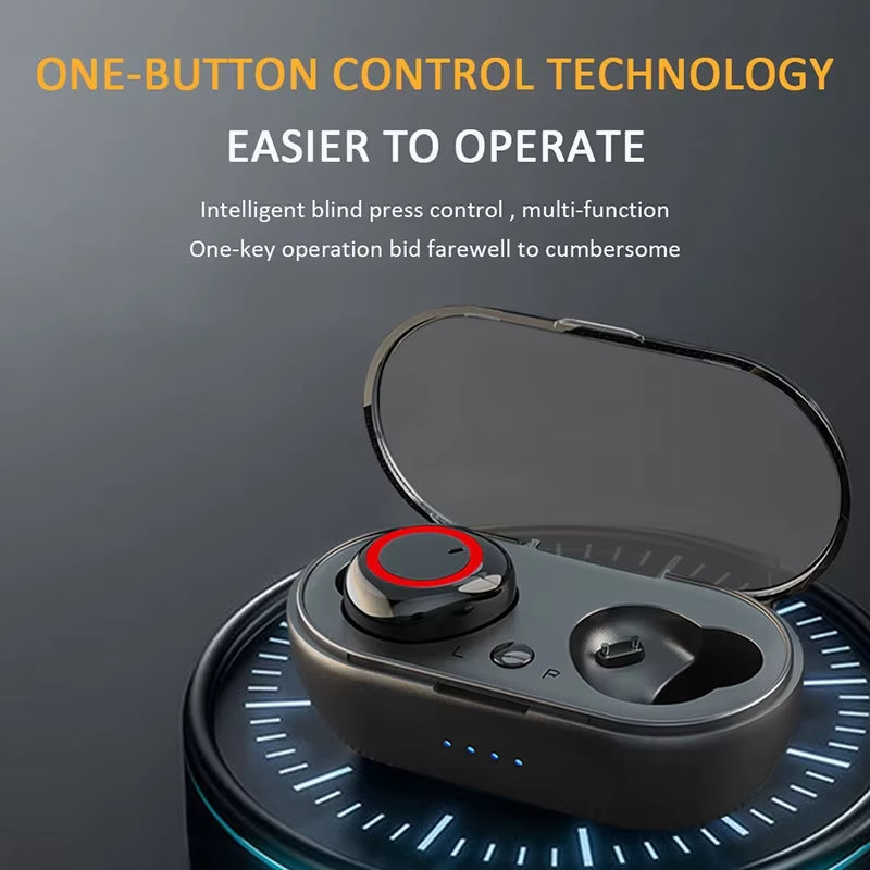 Y50 Wireless Bluetooth Headphones Hifi Stereo Noise.Cancelling Earbuds in Ear Touch Headsets Music Sport Earbuds for Smartphones