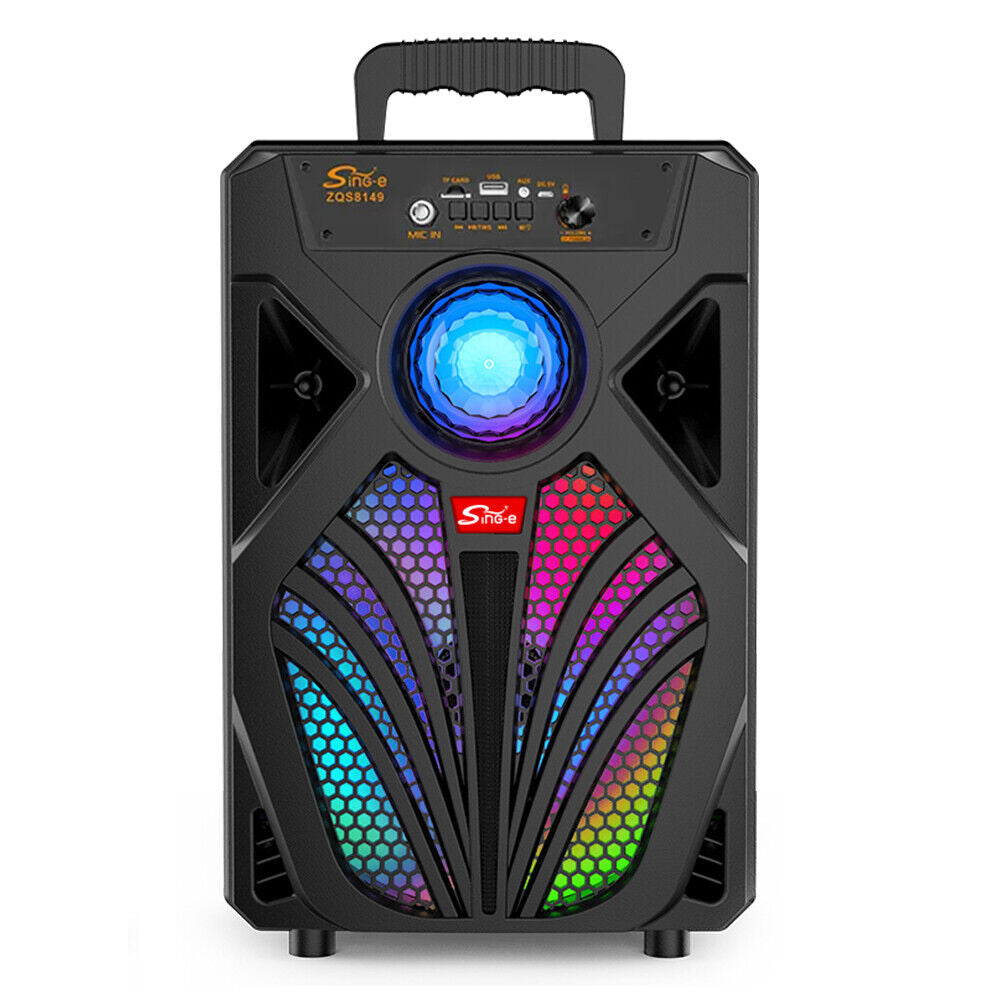 Wireless Portable Bluetooth Speaker Heavy Bass Sound System Party Subwoofer +Mic