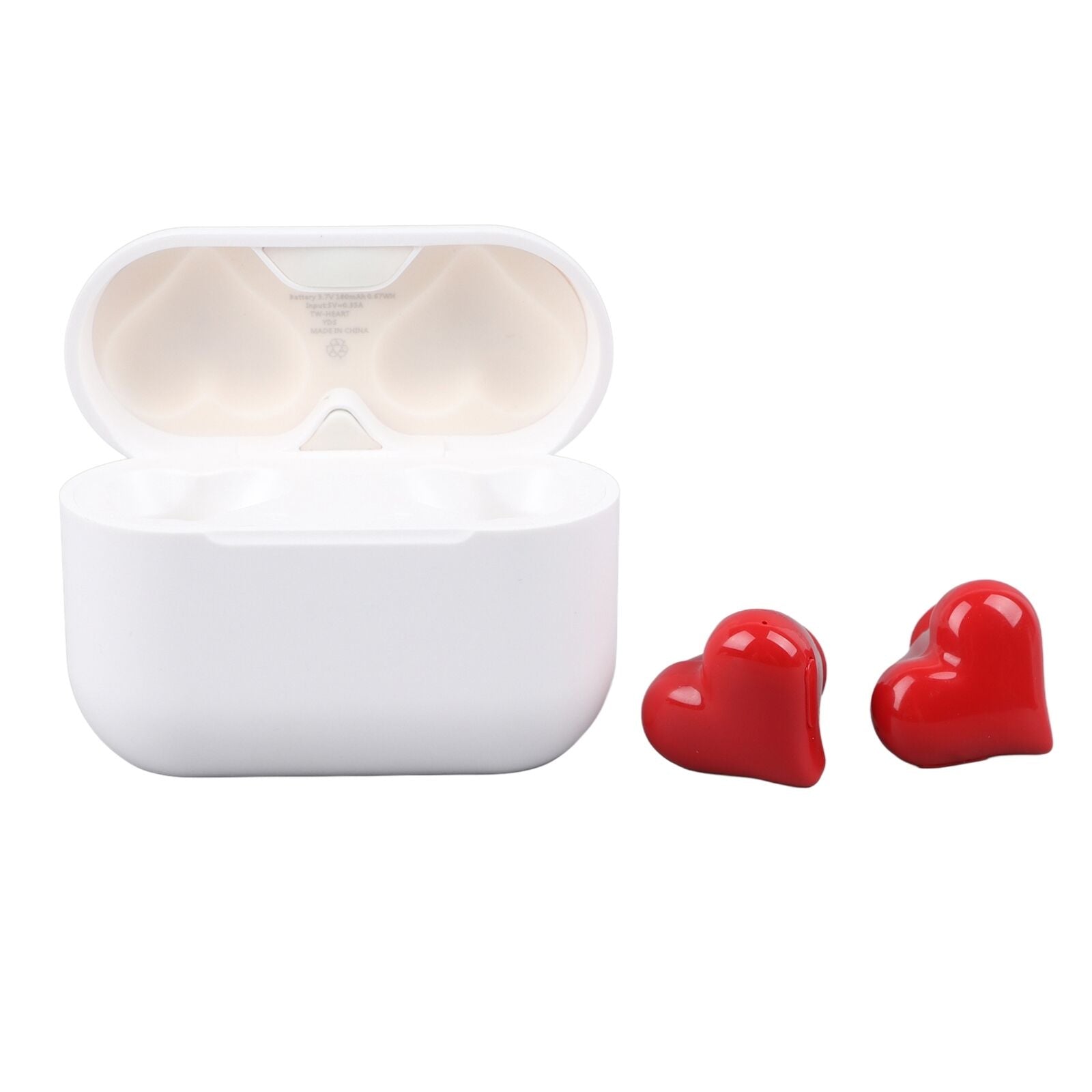 Wireless Earbuds Stylish Lightweight Noise Canceling Stereo Heart Shaped BT GHB