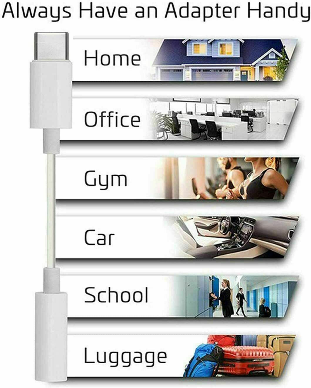 SAMSUNG GALAXY USB Type C to 3.5Mm AUX Audio Headphone Jack Adapter Huawei UK