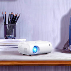 [UK Direct]Clokowe M8 LED Projector 10000 Lumens Support 1080P Resolution Built-In Hifi Stereo Speaker Portable Smart Home Theater Projector