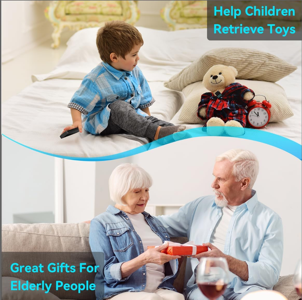 Key Finder Fob, Item Tracker Key Finders & Trackers with 85Db Noise Sound and 6 Receivers Wallet Finder and Item Locator for Finding Key Remote Wallet and Passport Batteries Included (Black)