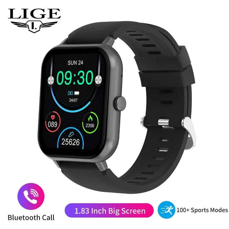 LIGE 2024 Bluetooth Call Smart Watch Men Women Full Touch Screen Sports Fitness Watch Man Smart Watches Women Smartwatch