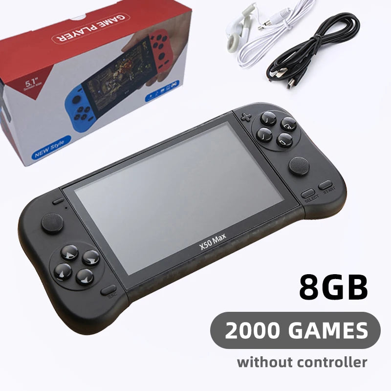 VILCORN X50 MAX Handheld Game Console for PS1 Retro Games Kids Video Game Player for GBA/SNES Portable Audio Gaming Console