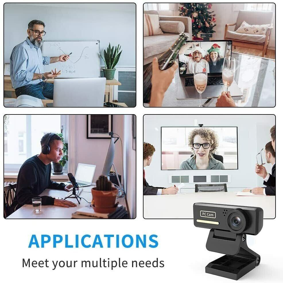 Full HD Webcam USB Autofocus Web Camera with Microphone for PC Laptop NEW UK