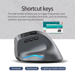 Wireless Gaming Mouse Rechargeable Bluetooth Mouse with LED Screen 2.4Ghz/Bluetooth,3200Dpi Wireless Gaming Mouse for Laptop,Pc