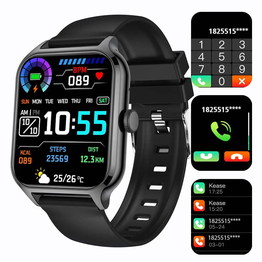 SENBONO New 1.91" Women Smartwatch Bluetooth Call Heart Rate Blood Oxygen Tracker Sport Smart Watch Women Men for IOS Androird