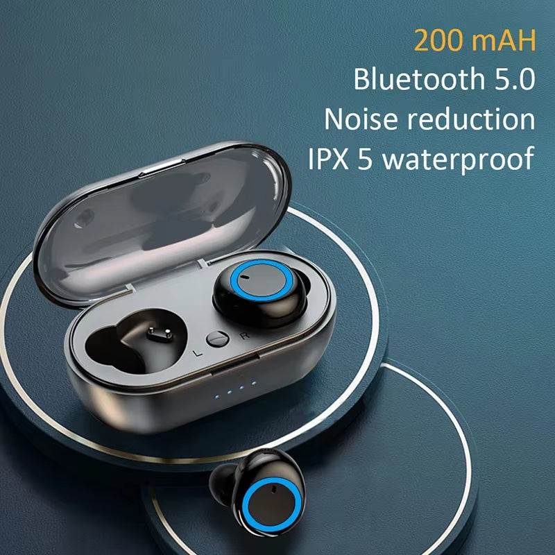 Y50 Wireless Bluetooth Headphones Hifi Stereo Noise.Cancelling Earbuds in Ear Touch Headsets Music Sport Earbuds for Smartphones