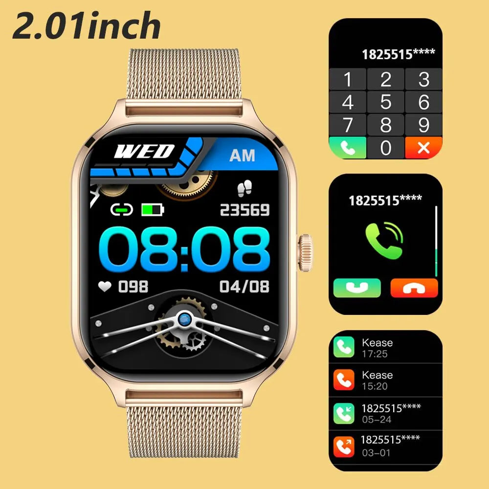 SENBONO New 1.91" Women Smartwatch Bluetooth Call Heart Rate Blood Oxygen Tracker Sport Smart Watch Women Men for IOS Androird