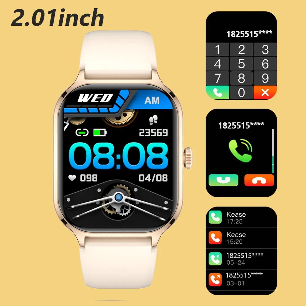SENBONO New 1.91" Women Smartwatch Bluetooth Call Heart Rate Blood Oxygen Tracker Sport Smart Watch Women Men for IOS Androird
