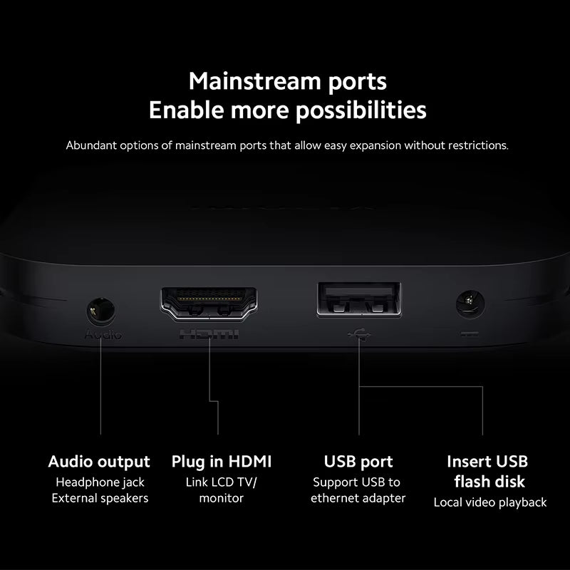 Global Version Xiaomi Mi TV Box S 2Nd Gen 4K Ultra HD BT5.2 2GB 8GB Google TV Google Assistant Smart TV Box